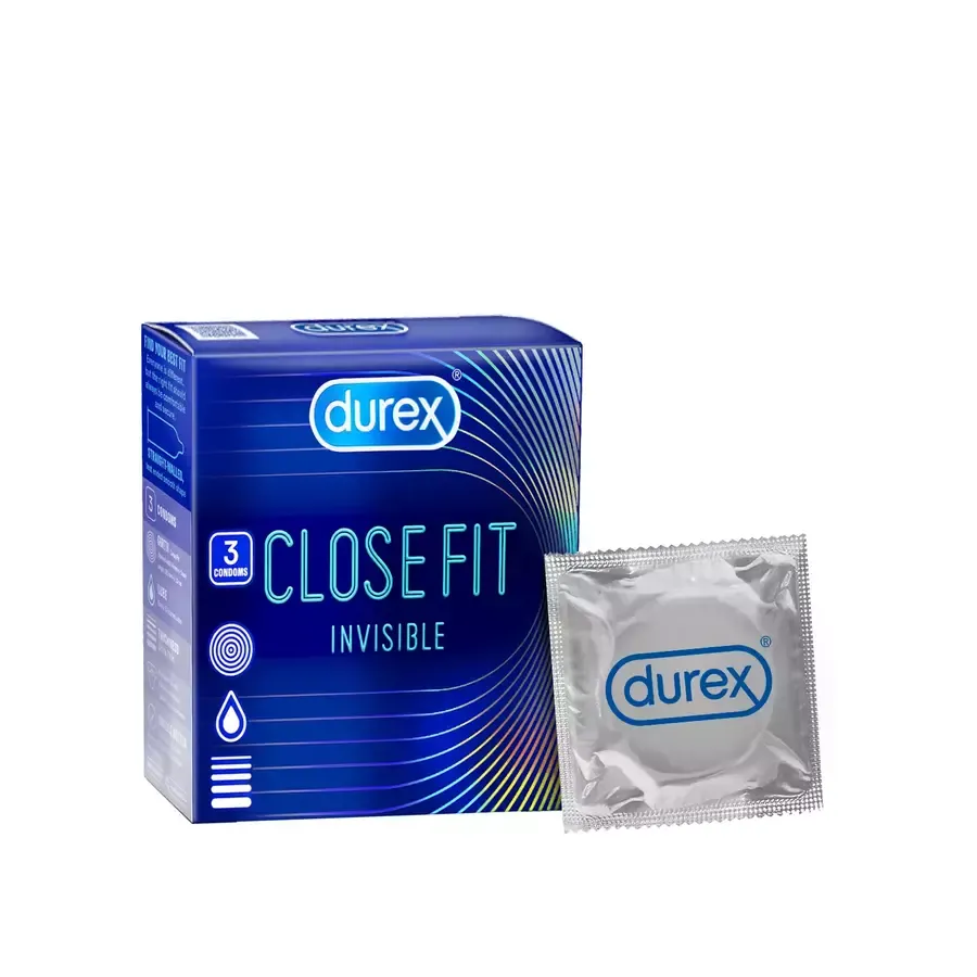 Durex Close Fit Invisible Condoms - 3 pcs