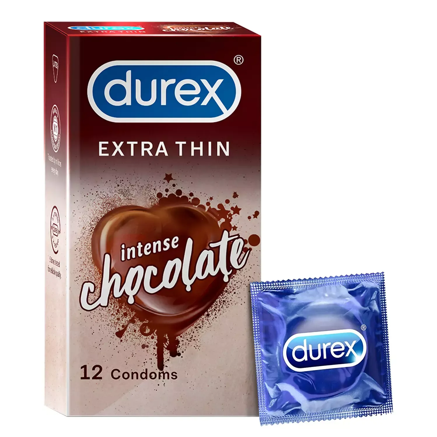 Durex Extra Thin Intense Chocolate Condoms - 12 pcs