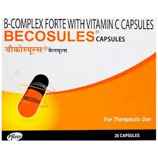 Becosules Capsule with B-Complex and Vitamin C for mouth ulcers - product packaging