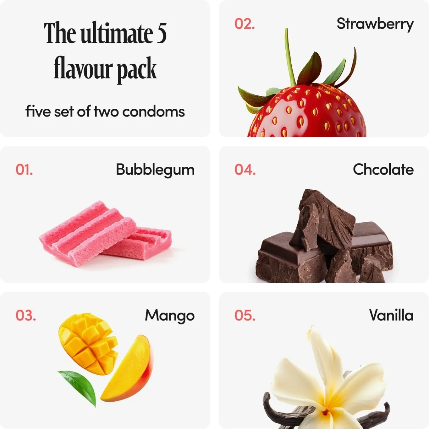 Bold Care All-In-One Multi-Flavour Condoms 10 pcs pack