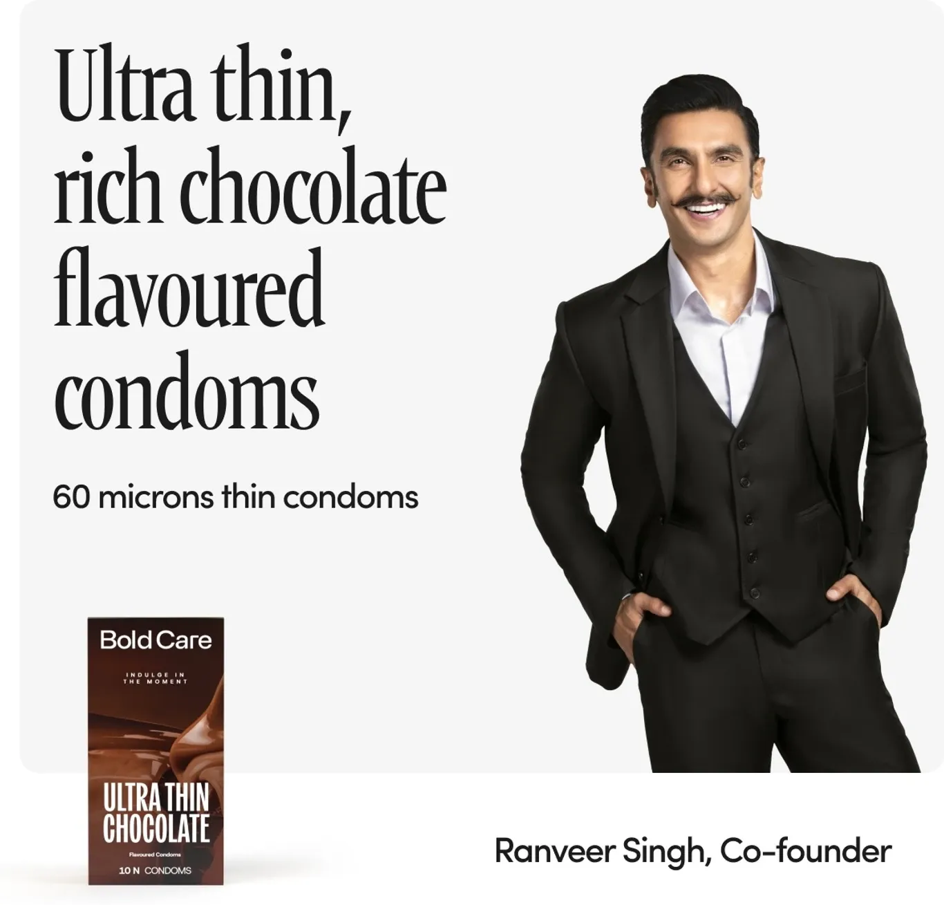 Bold Care Ultra Thin Chocolate Flavored Condoms - 10 pack box