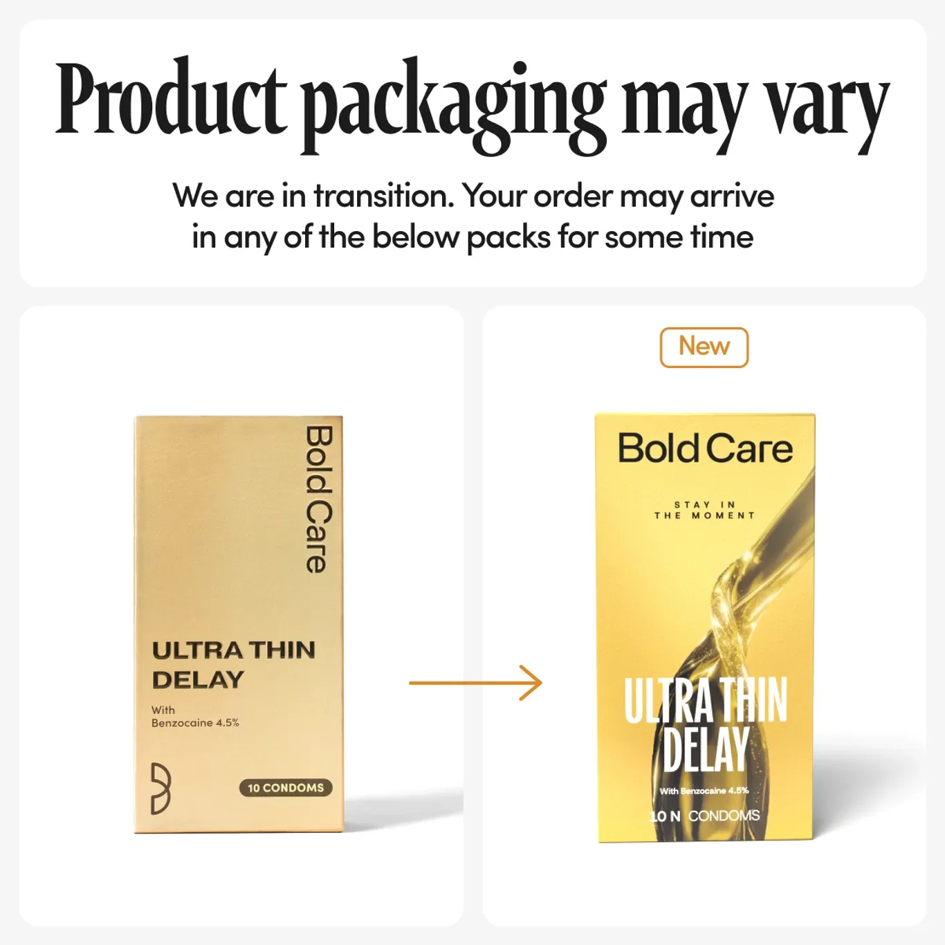 Bold Care Ultra Thin Delay Condom 10 pack box