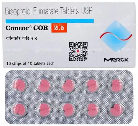 Concor COR 2.5 Tablet - Bisoprolol Fumarate 2.5 mg for hypertension and heart failure