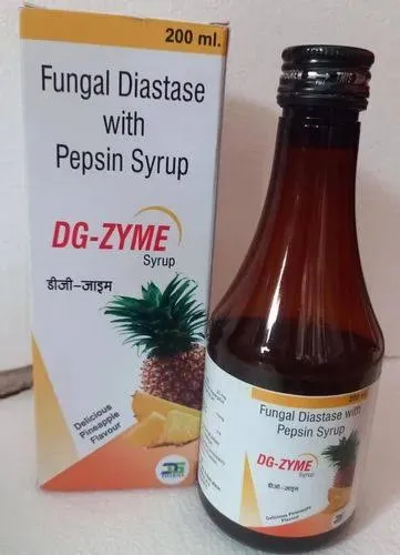 Dgzyme Syrup 100 ml bottle for digestive enzyme supplement