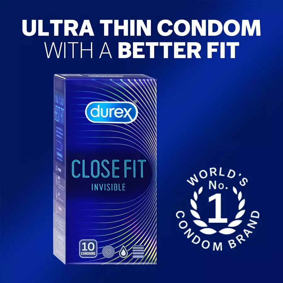 Durex Close Fit Invisible Condoms 10 pack box