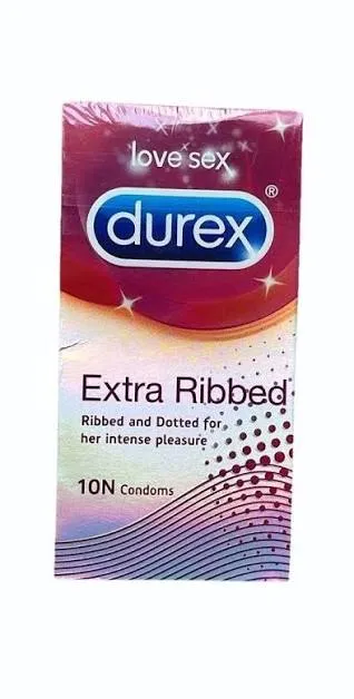 Durex Extra Dots condom pack of 10 with raised dots texture