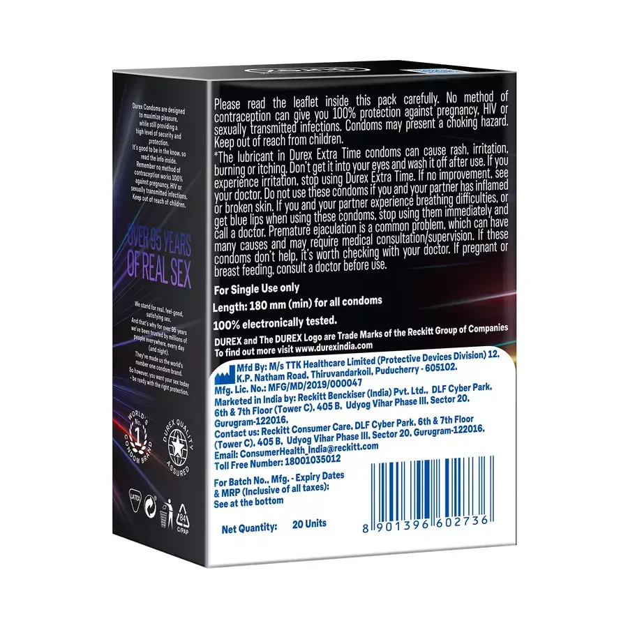 Durex Pleasure Mix 5 in 1 Pack - 20 assorted condoms