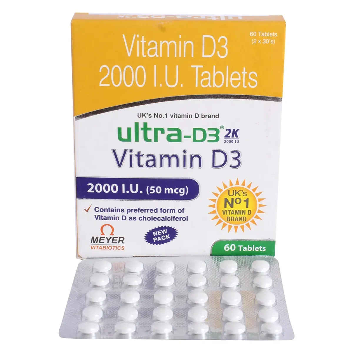 Genone Calgen D3 60K Vitamin D3 20 capsules supplement pack