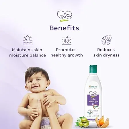 Himalaya Baby Massage Oil 100ml bottle for infant skin care