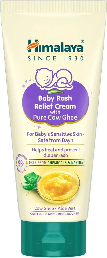 Himalaya Baby Rash Relief Cream 50g tube for diaper rash protection