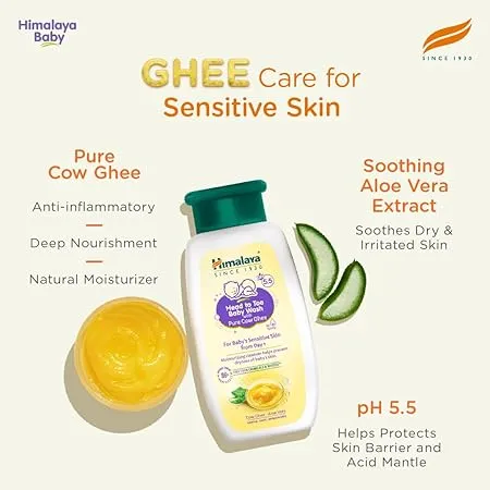 Himalaya Head To Toe Baby gentle tear-free liquid cleanser for newborns 200ml