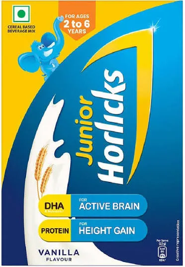 Horlicks Junior Vanilla nutritional drink mix for children 200g jar
