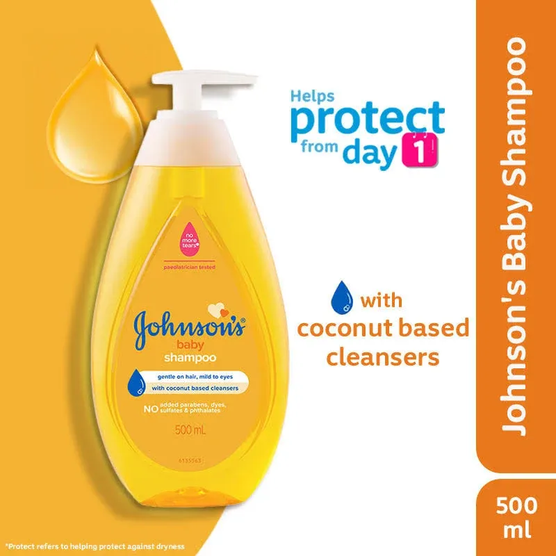 Johnson's Baby No More Tears Shampoo 200ml bottle for gentle baby hair cleansing