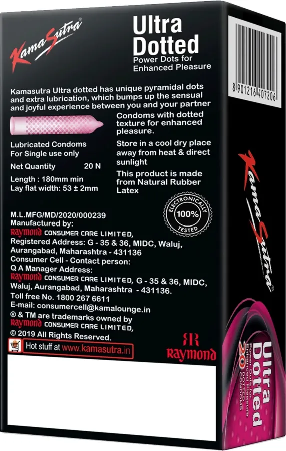 Kamasutra Ultra Dotted Condoms 20 pack box