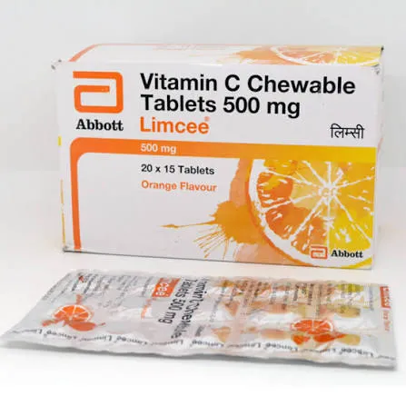 Limcee Zinc Chewable Tablet strip with orange and white packaging