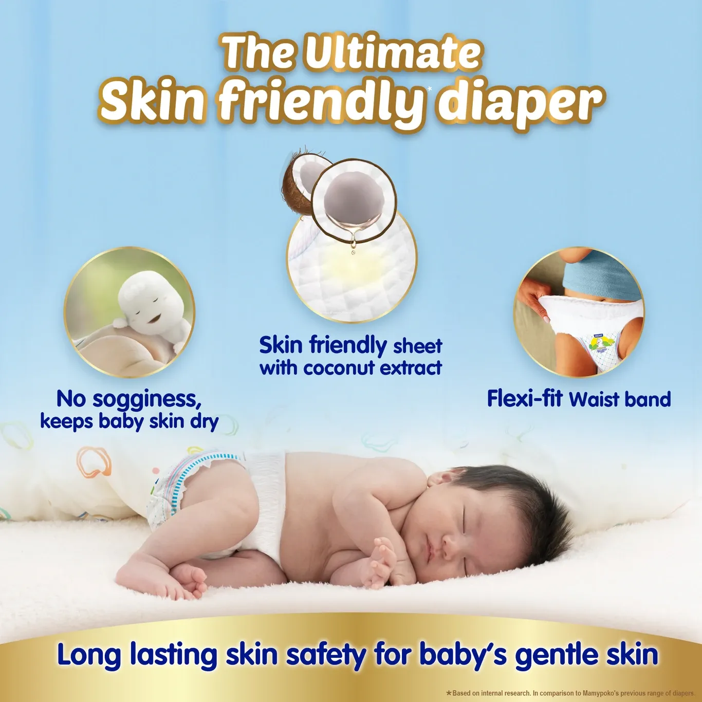 MamyPoko Pants Extra Absorb Baby Diapers NB size 99 pack for newborns up to 5 kg