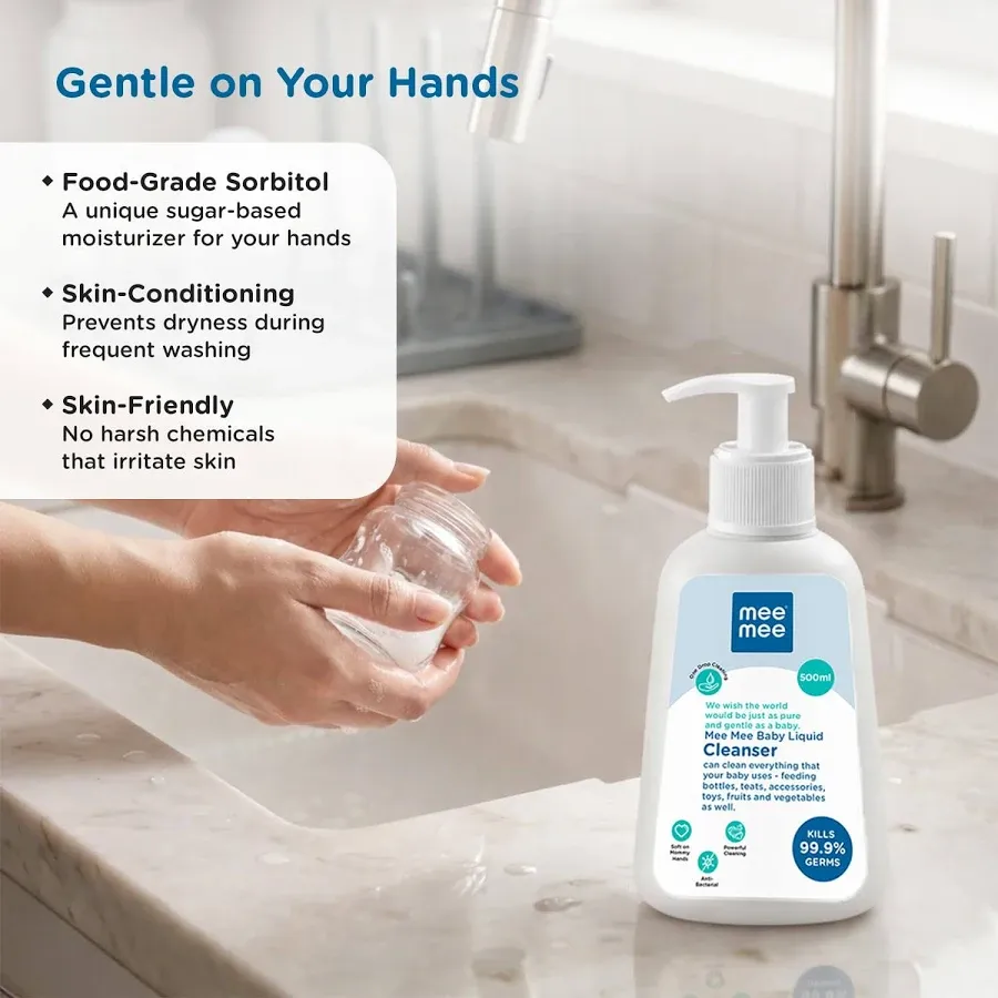 Mee Mee Anti Bacterial Baby Liquid Cleanser 200ml bottle for infant skin care