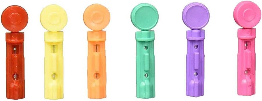 Microlet Colored Lancet silicone-coated sterile lancets for diabetes blood glucose testing