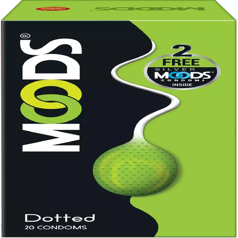 Moods Dotted Condoms 20 pack box
