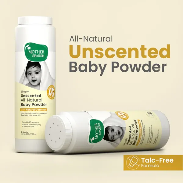 Mother Sparsh Natural Care Baby Dusting Powder 200g talc-free arrowroot zinc oxide baby powder