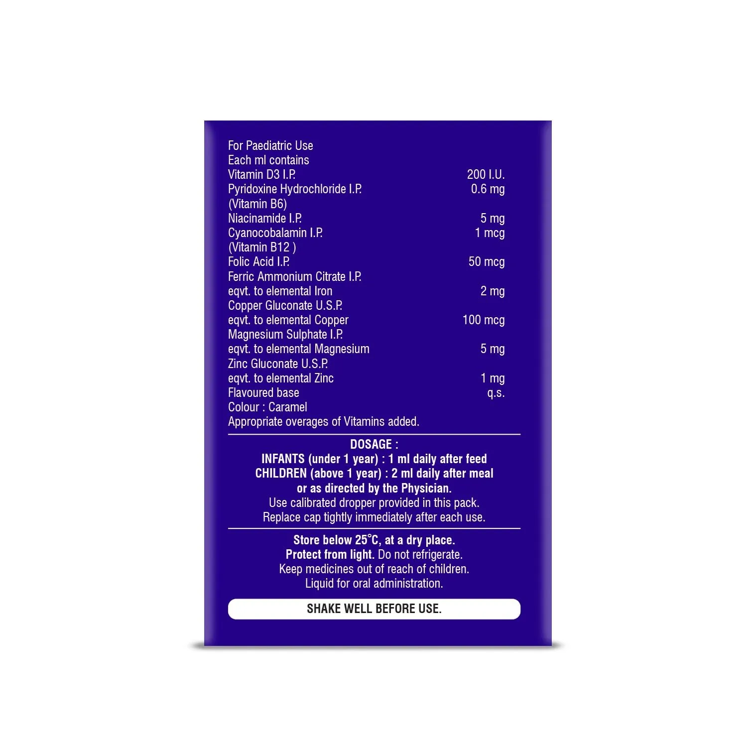 Multivitamin Drops with Iron and Minerals for Infants and Toddlers 15 ml bottle