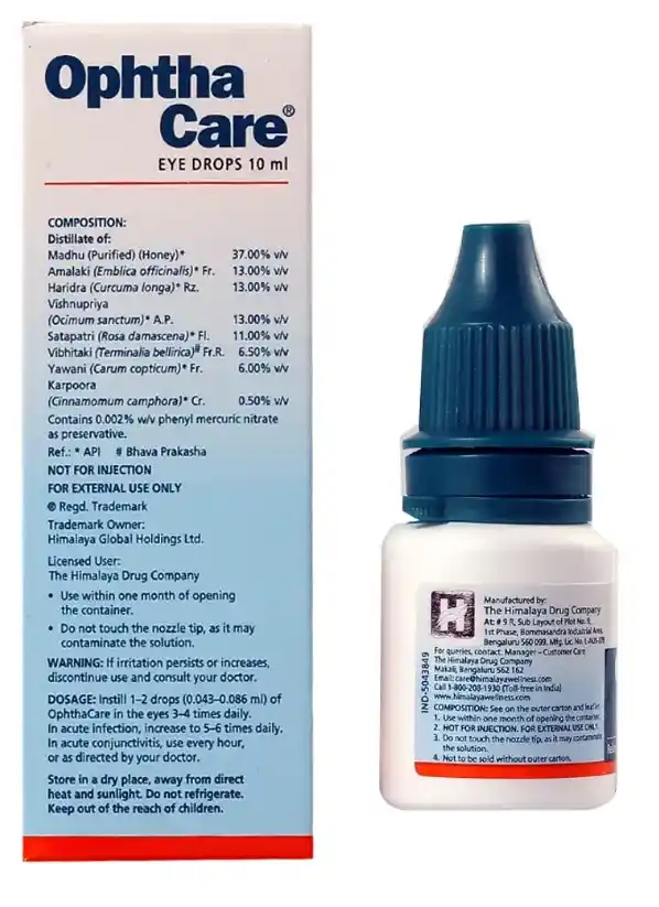 Himalaya Ophthacare Bottle Of 10ml Eye Drops