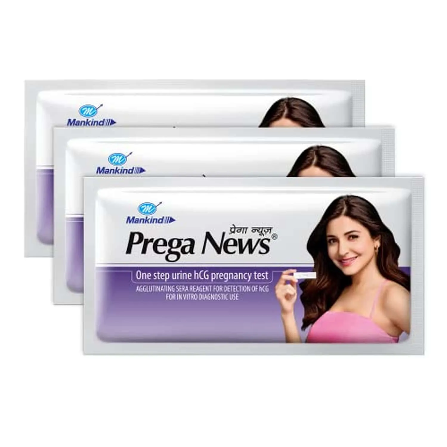 Prega News Pregnancy Test Kit box with pink and white packaging