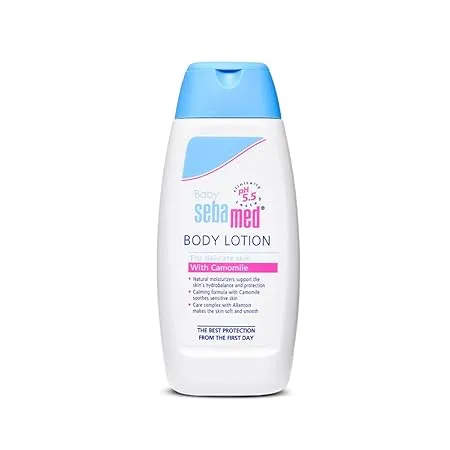 Sebamed Baby Body Lotion 200ml bottle for gentle baby skin moisturization