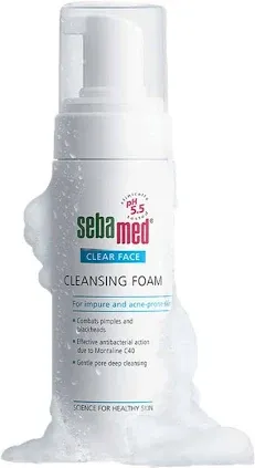 Sebamed Clear Face Cleansing Foam 150ml pump bottle for acne-prone skin