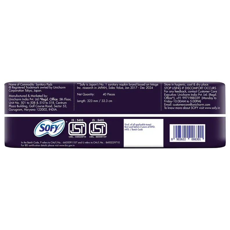Sofy Bodyfit Nights XXL Sanitary Pads 40 count pack