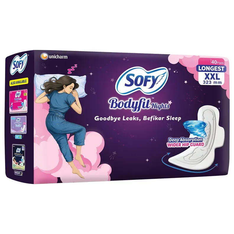 Sofy Bodyfit Nights XXL Sanitary Pads 40 count pack