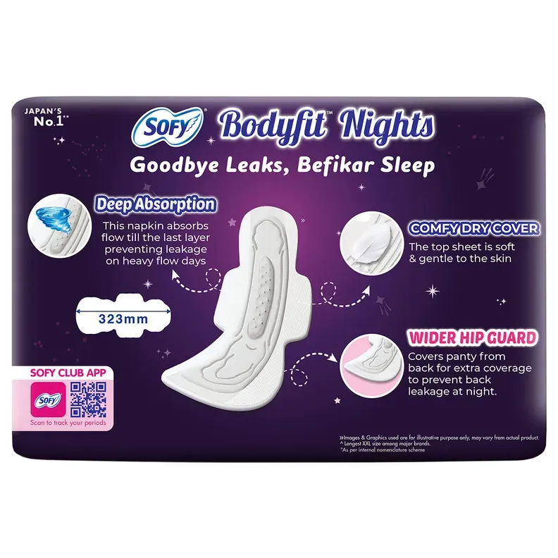 Sofy Bodyfit Nights XXL Sanitary Pads 40 count pack