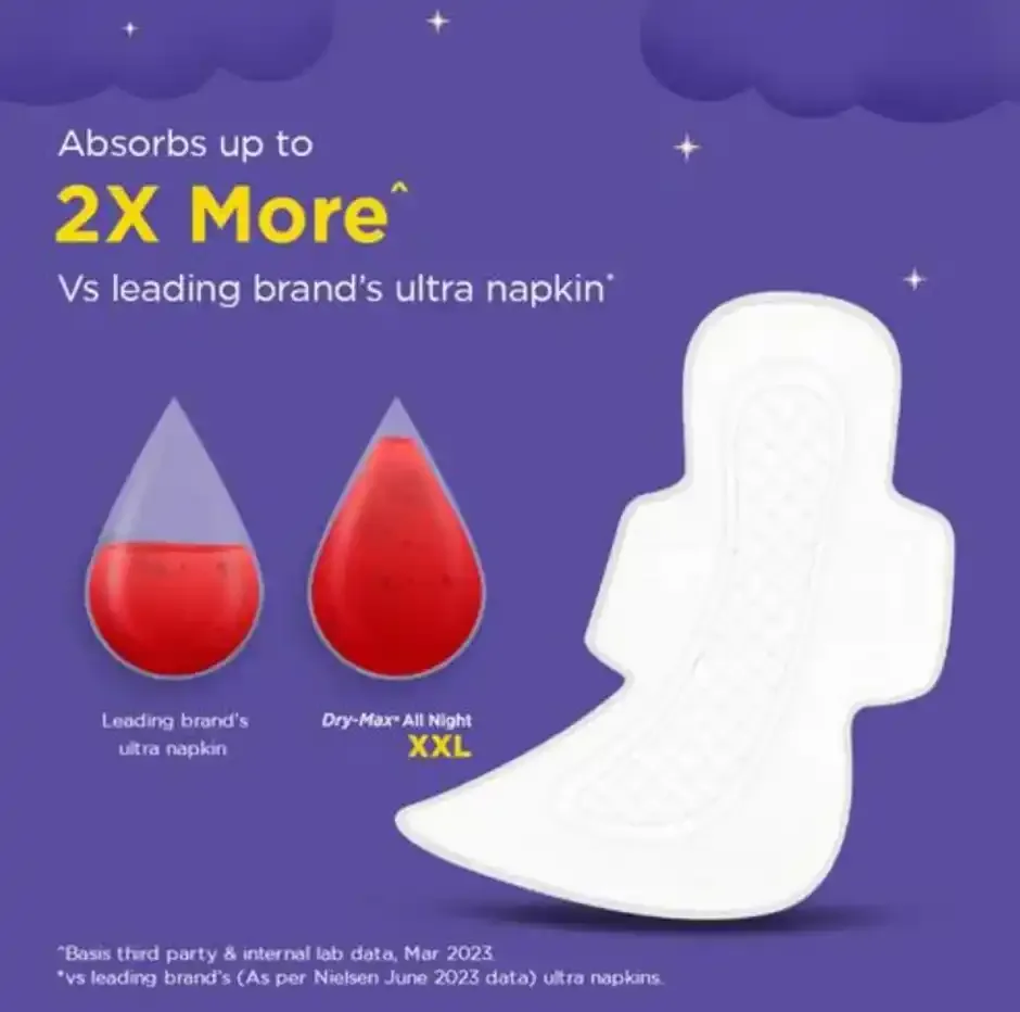 Stayfree Dry Max All Nights Ultra Dry Sanitary Pads XXL 7 pcs pack