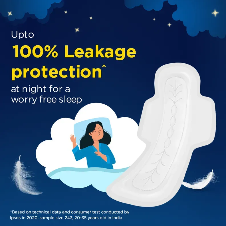 Stayfree Secure XL Cottony Sanitary Napkins with Wings for women pack