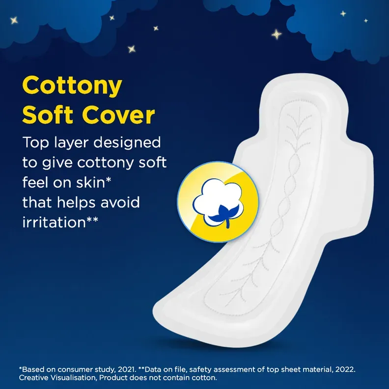 Stayfree Secure XL Cottony Sanitary Napkins with Wings for women pack