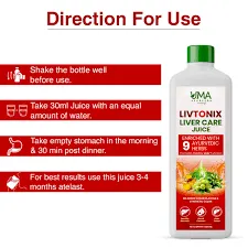 Uma Ayurveda Livtonix Liver Care Juice 1L bottle for liver detox and digestive wellness