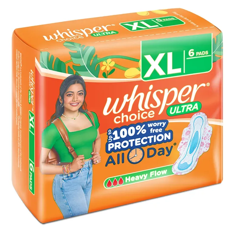 Whisper Choice Ultra Wings XL sanitary pads 6 pack