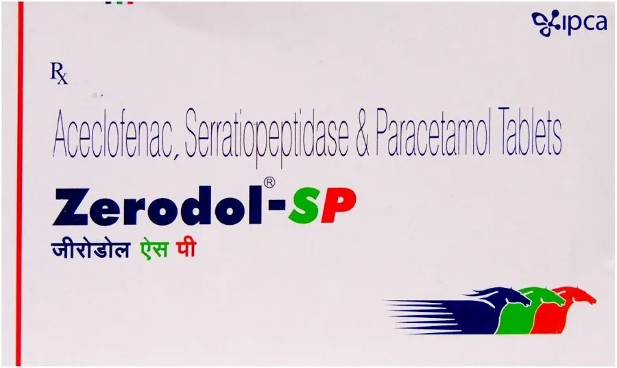 Zerodol-SP Tablet strip by Ipca Laboratories for pain relief