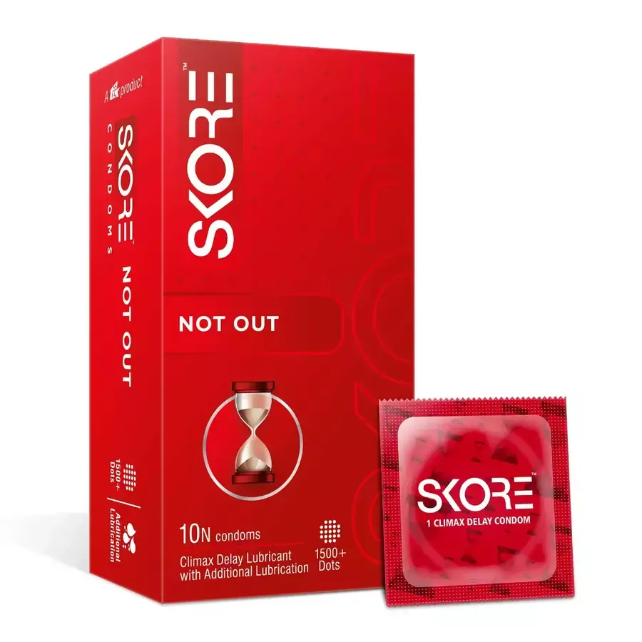 Skore Not Out Dotted Condoms-10 pcs