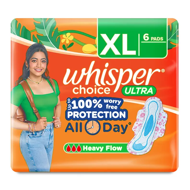 Whisper Choice Ultra Wings Sanitary Pads XL Size- 6 pcs